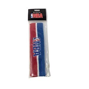 NOS 2003 Vintage NBA Logo Basketball Headband Red White & Blue Old School Retro